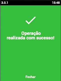 Tela de aprovação Ticket de desconto